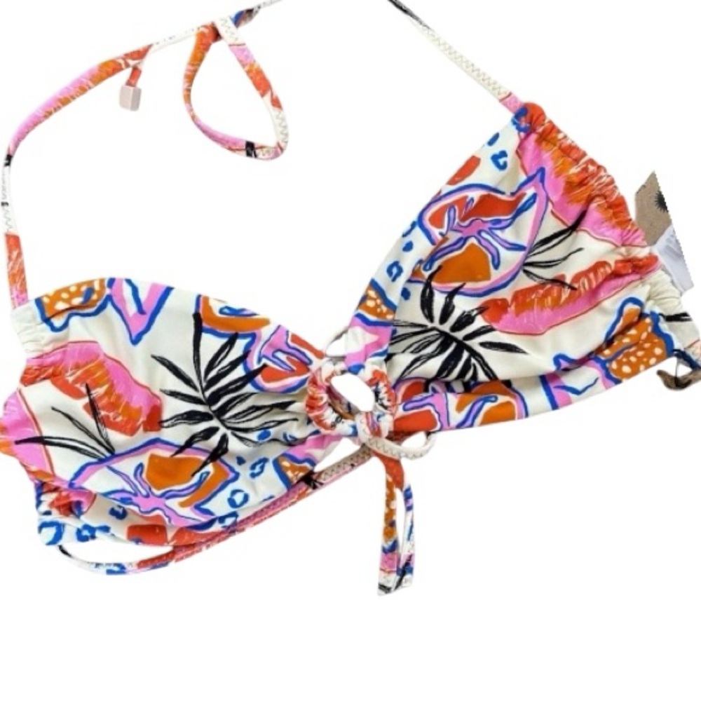 Aloe & Aloe Puka Scrunch Bikini Top Size XL NWT